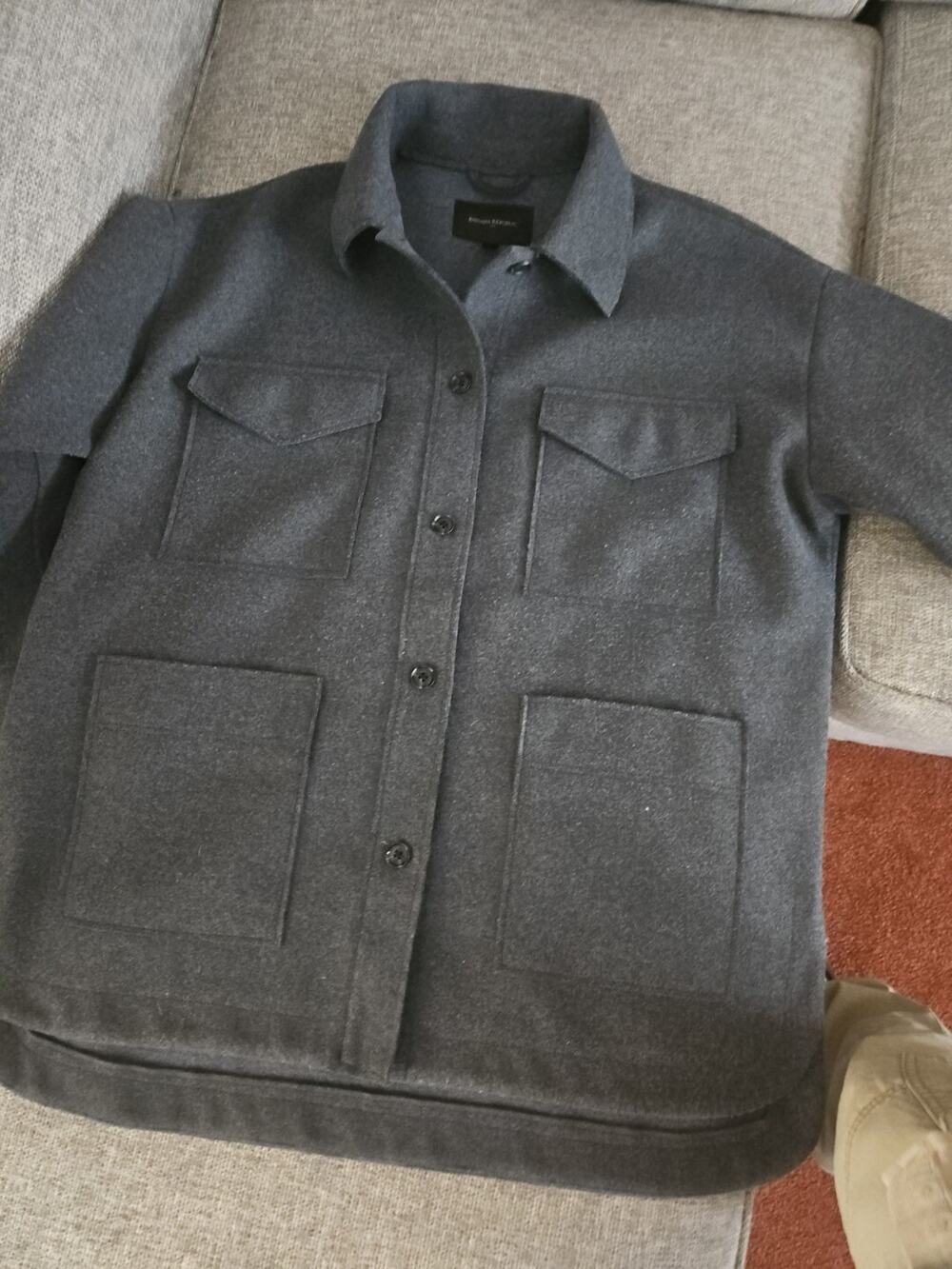 banana republic Women’s Charcoal Gray Shacket Size L Petite
